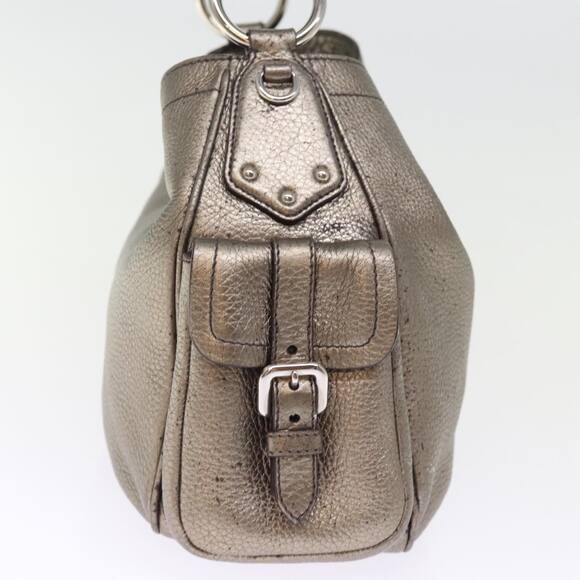 PRADA Shoulder Bag Leather Silver - Picture 4 of 12